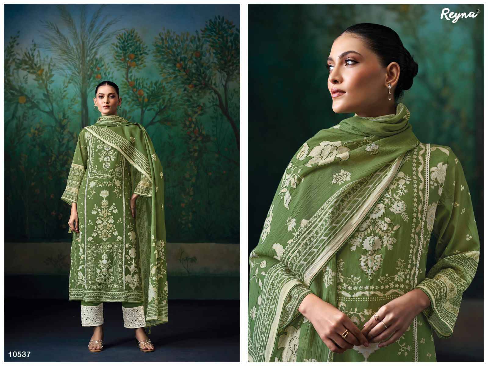 IZHAI By Reyna Beautiful Festive Suits Stylish Colorful Fancy Casual Wear & Ethnic Wear PURE MUL CHANDERI Dresses At Wholesale Price